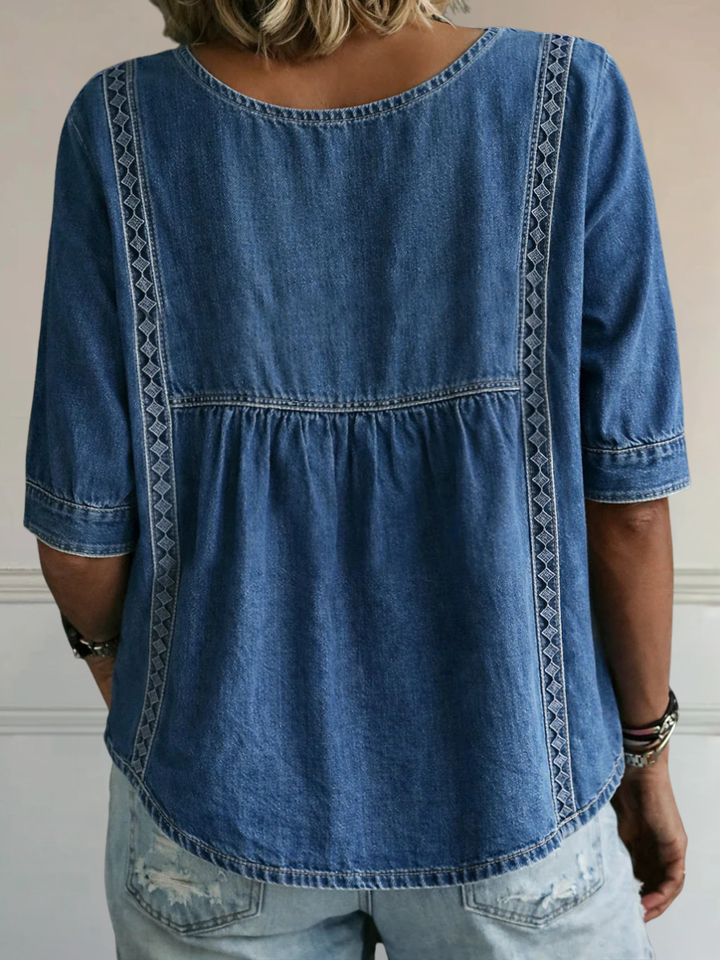SOPHIE™ | Relaxed Cotton V-Neck Top